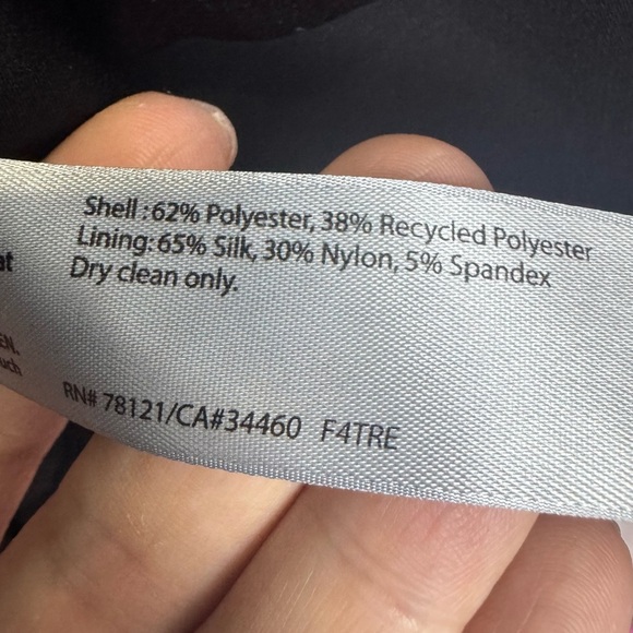 Eileen Fisher Silk Crepe Ponte Black Blazer Oversized Open Front Jacket Size 3X - Picture 8 of 9